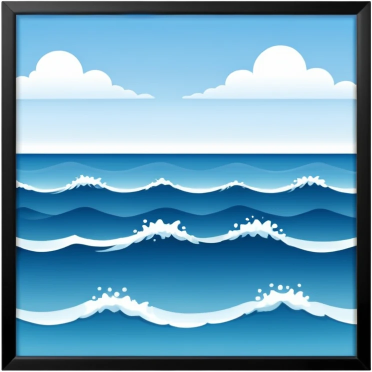 Scientific artistic pic of a see emoji