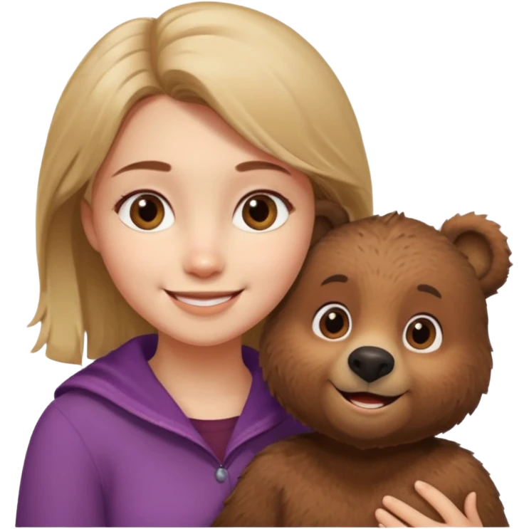 Masha with bear emoji