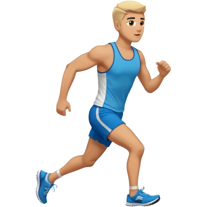 man running to the right, full body emoji