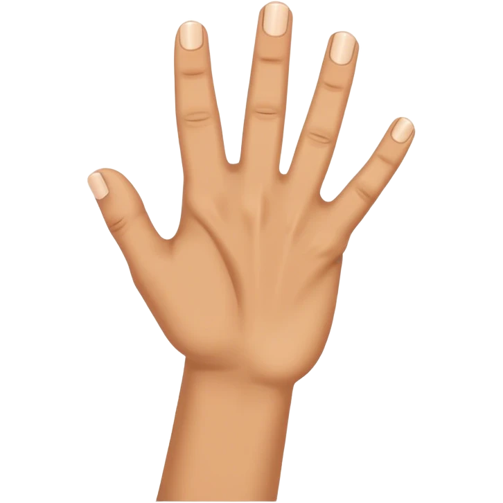 hand top knuckle view emoji