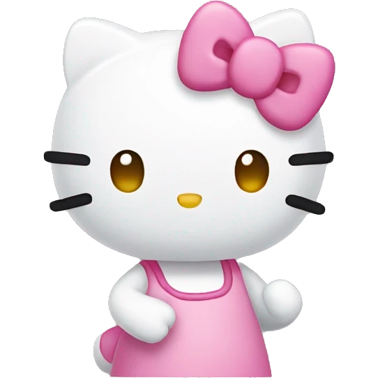 Hello kitty waving  emoji
