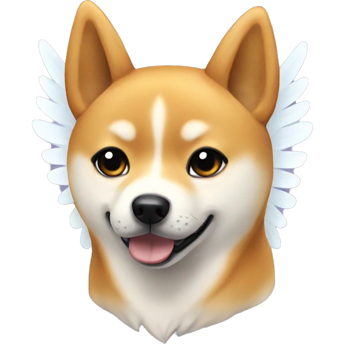 Shiba inu with angel wings  emoji