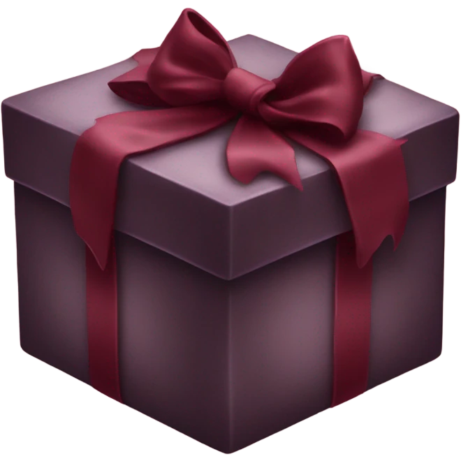 pandora box with burgundy bow and ring inside emoji
