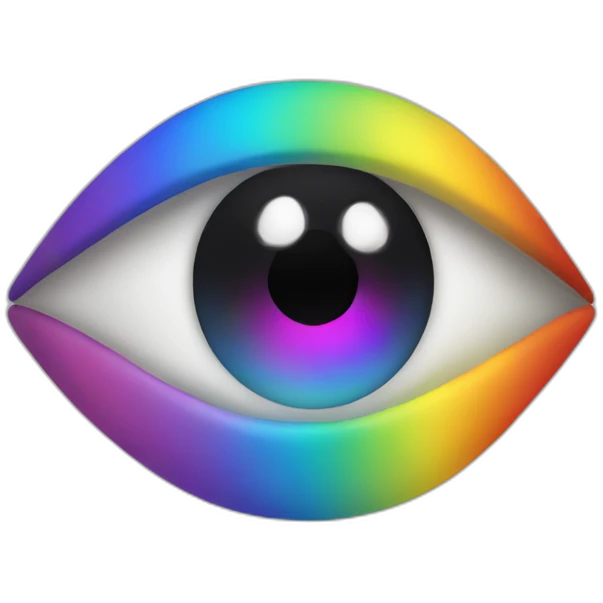 upside-down-rainbow-eyes emoji