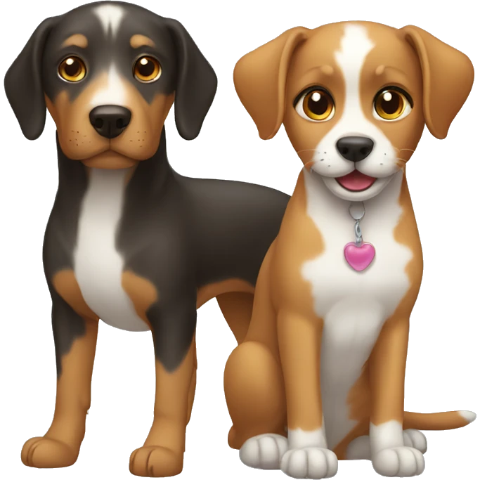Dog and cat emoji