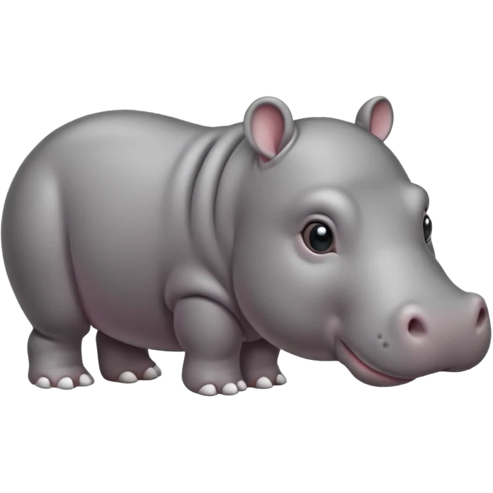 Hipopótamo de perfil bebé  emoji