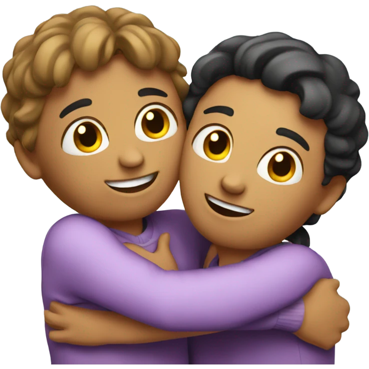 A hugging couple  emoji