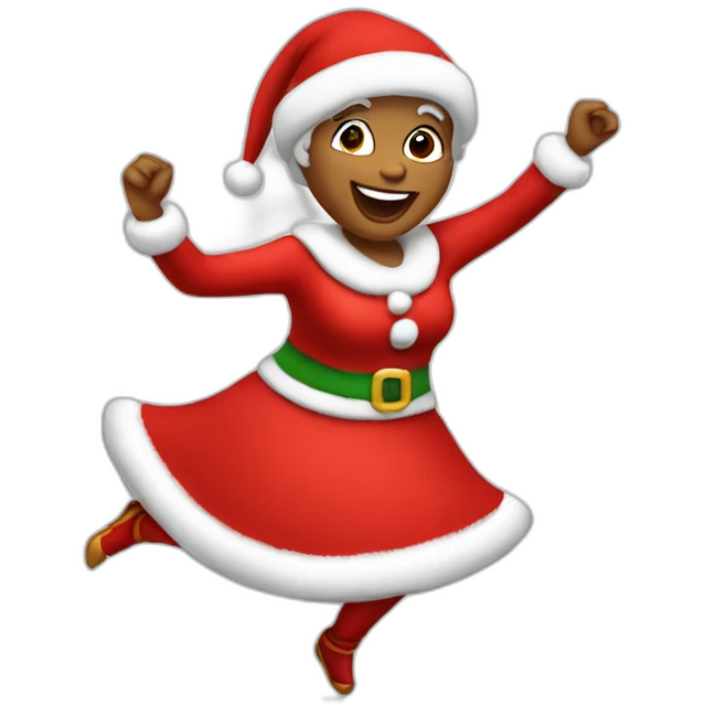 mrs santa claus dancing emoji