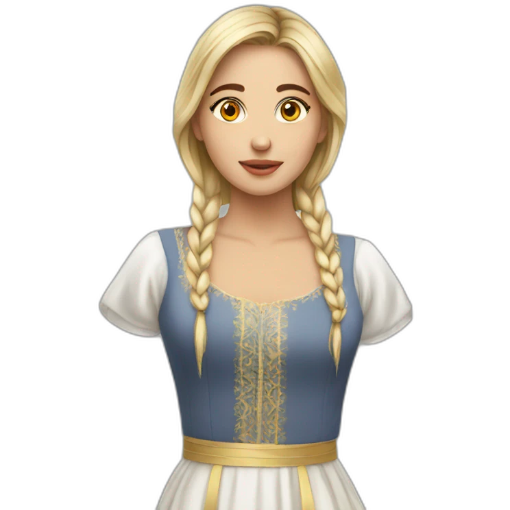Beautiful Romanian girl emoji
