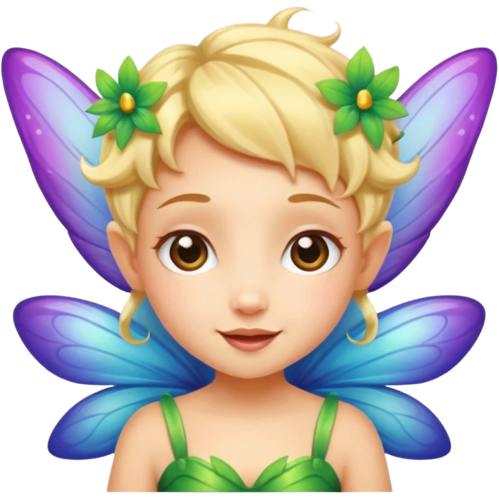 A little fairy, with wings,  , do more different emotional emoji
