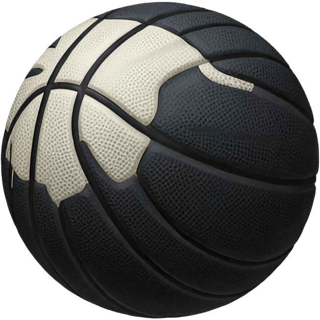 A black basketball emoji colored black emoji