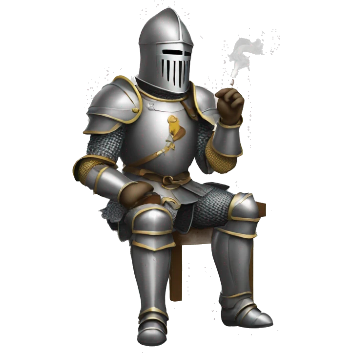 knight smoking cigarette emoji