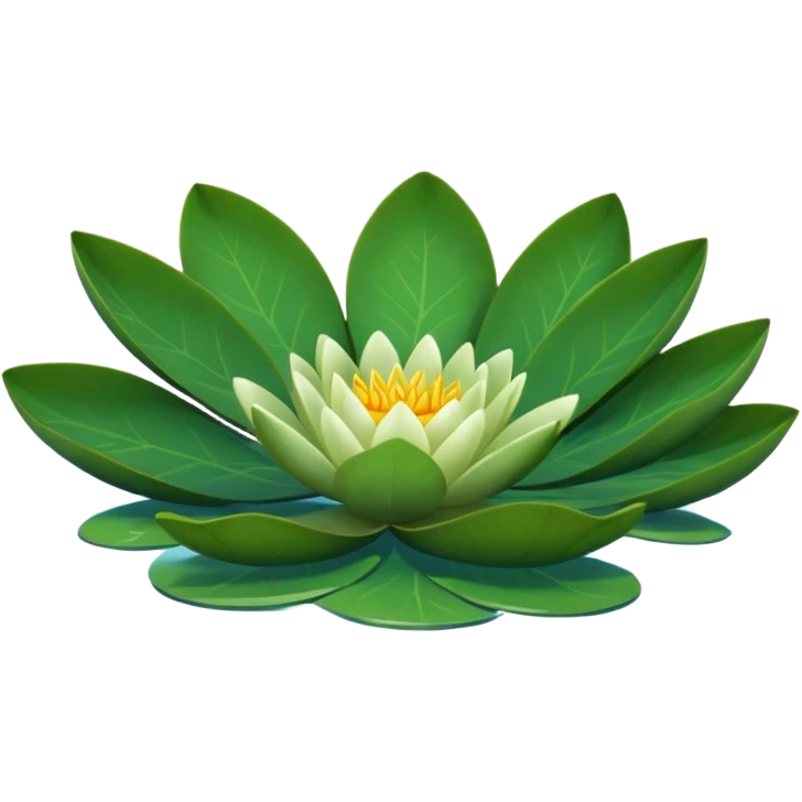 Round water lily leaf emoji