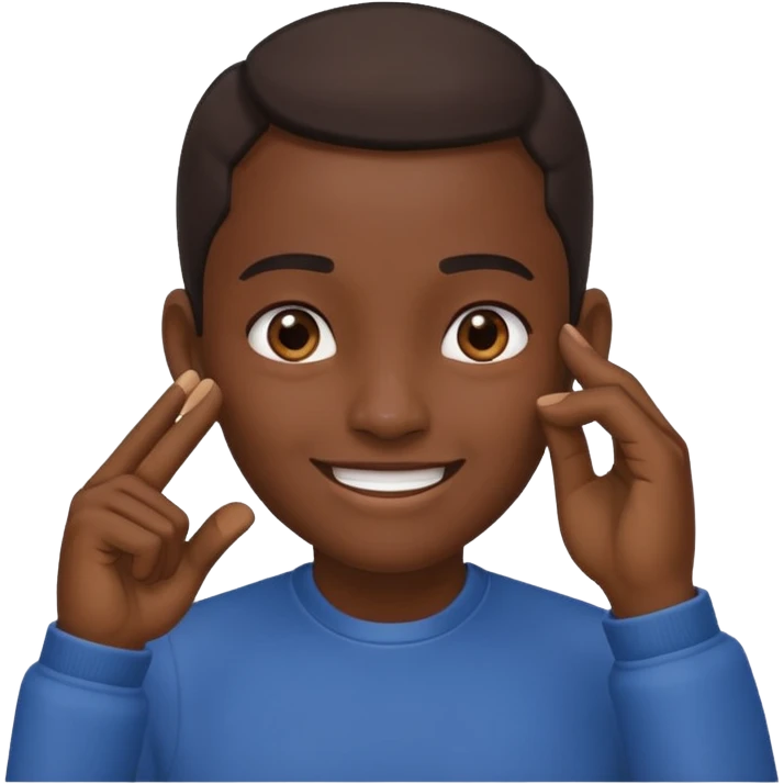 👂🏾🤏🏾 combined smiling  emoji