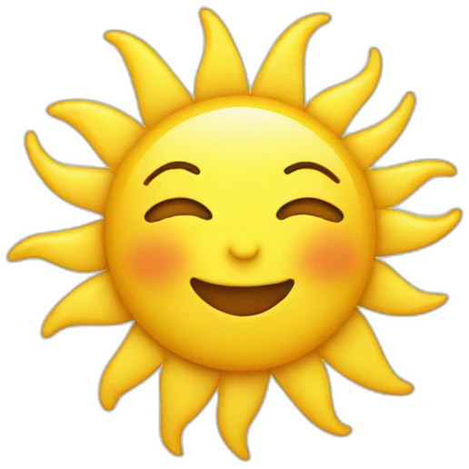 Sunshine with love emoji