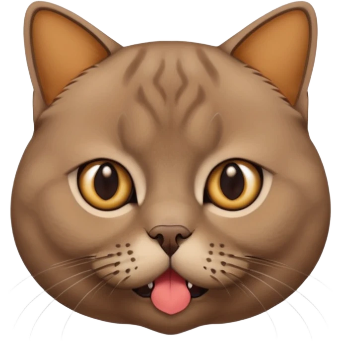 Cat brown British emoji