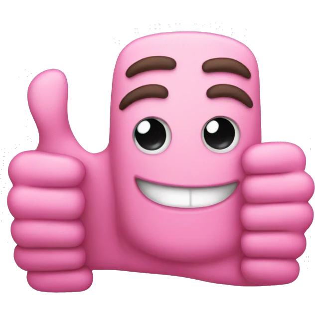 Pink thumbs up emoji