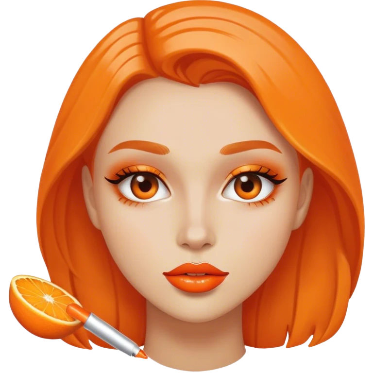 Orange lipgloss emoji