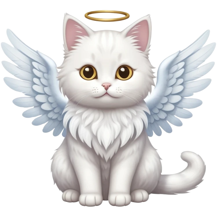 a cat with angel wings emoji