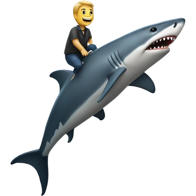 Man on shark emoji