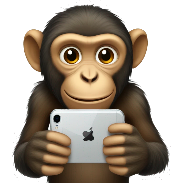 monkey with iphone emoji