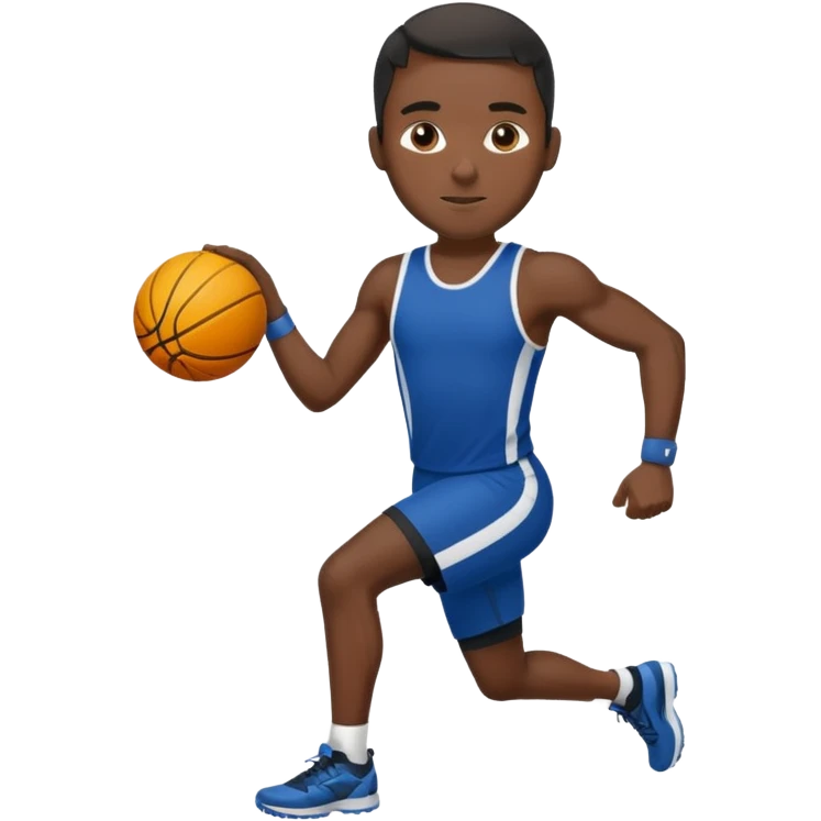 black man Number 7 Printed Athlete emoji