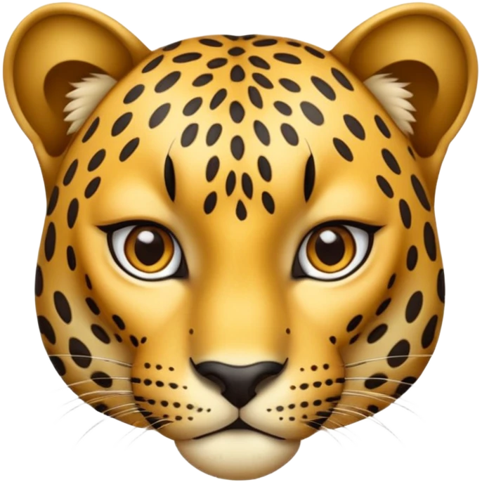 leopard wearing necklace emoji