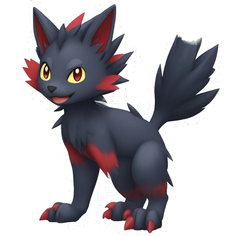 Litten-Zorua-Nargacuga-Sergal-Fakemon-hybrid full body emoji