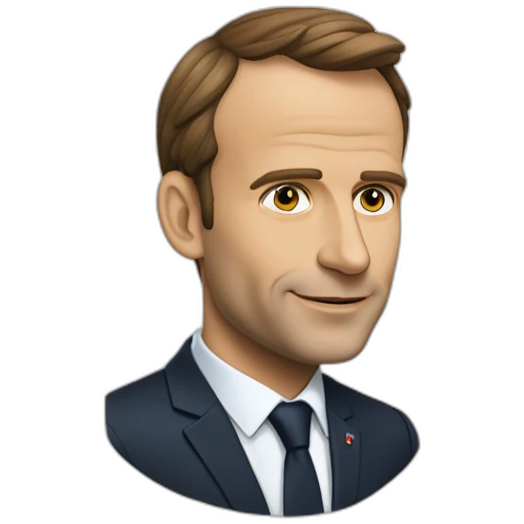 Macron avec étant avec poutine emoji