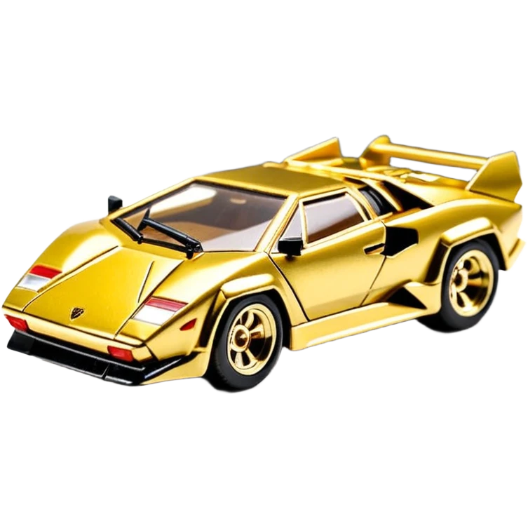 Сделай золотую машинку HotWheels Lamborghini Countach emoji