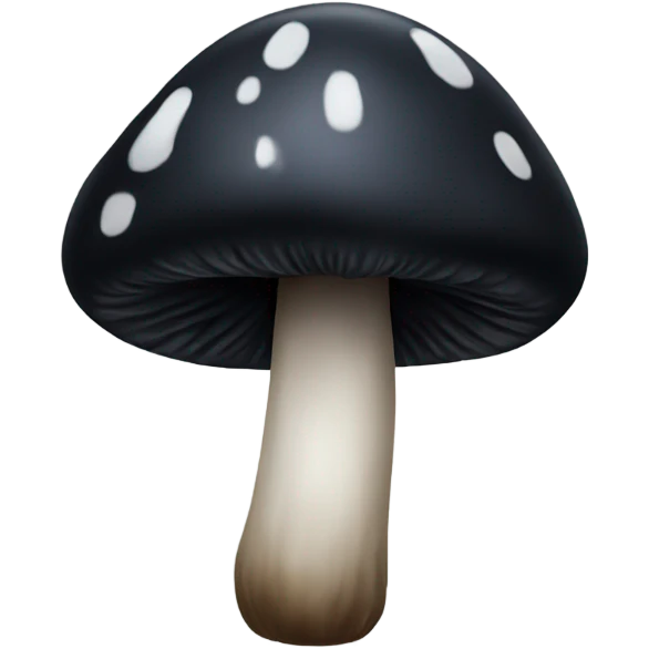 black mushroom  emoji