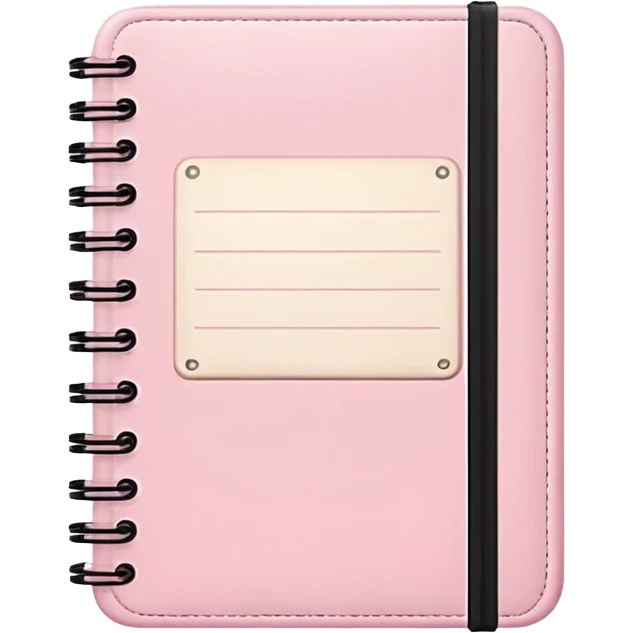 Aesthetic light pink note journal book emoji