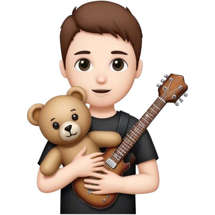 Teddybär auf dem Arm auf einem Metal Konzert  emoji