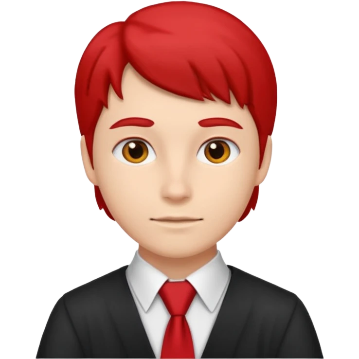 graduate student with red tie emoji