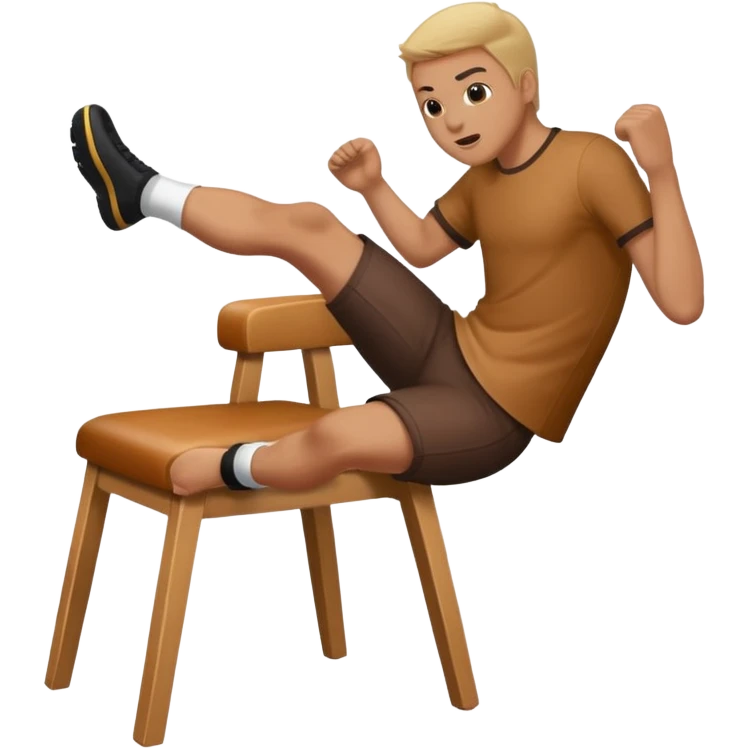 Chair getting kicked emoji