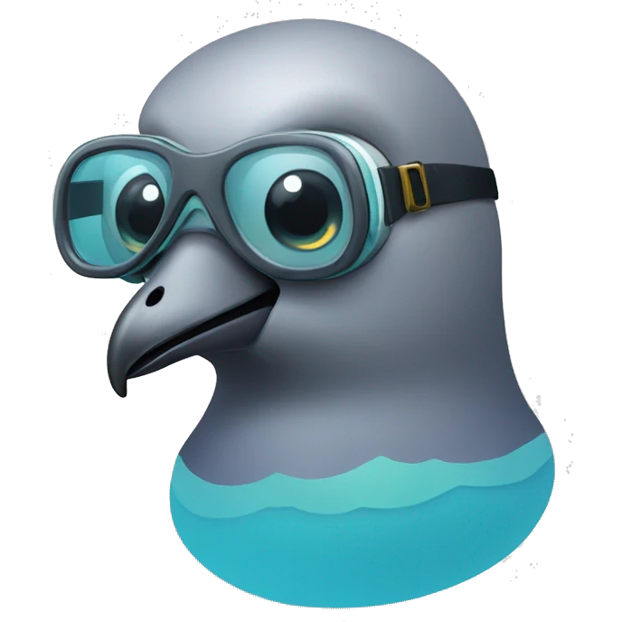 pigeon wearing snorkel emoji