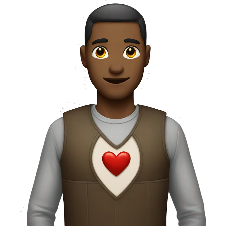 Man giving his heart emoji