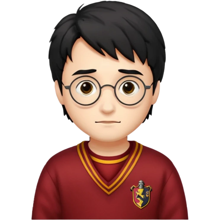 faça harry potter com  a blusa da grifinoria emoji