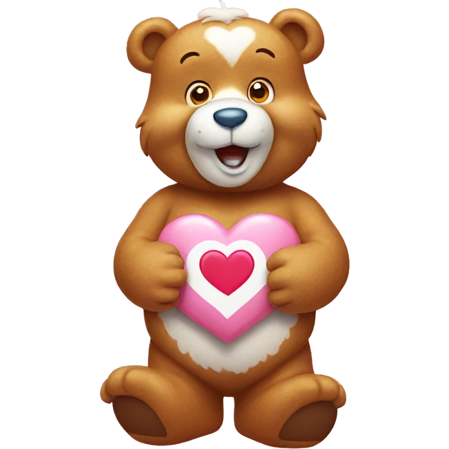 Care bear with heart  emoji