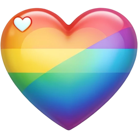 rainbow heart classic emoji style emoji