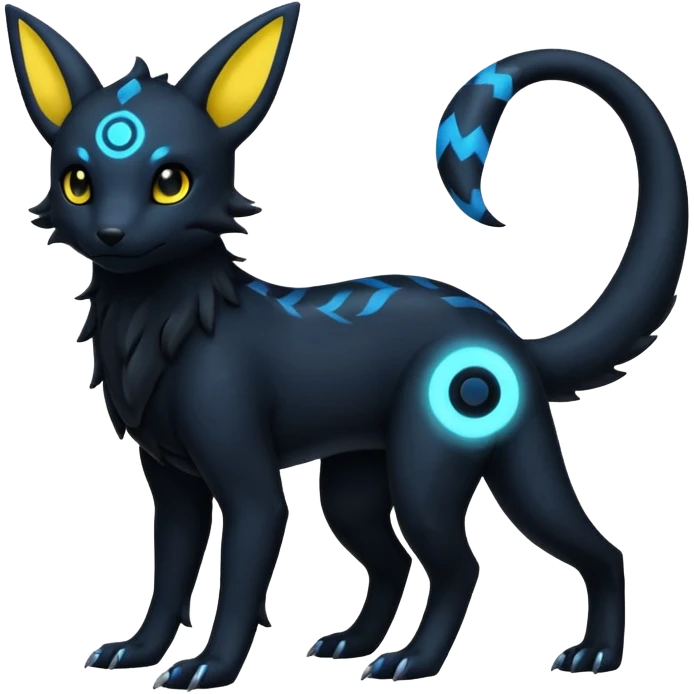 Salandit-Umbreon-Fakémon-hybrid-creature (full body)  emoji