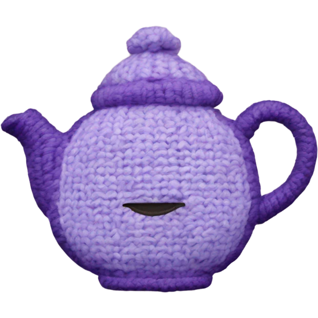 teapot light purple tea cozy emoji