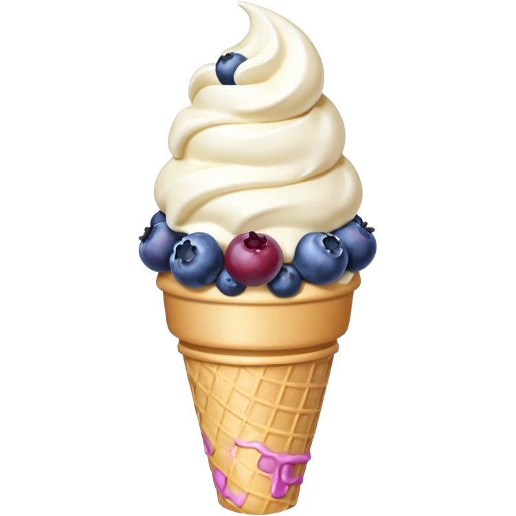 icecream-cone-blueberries emoji