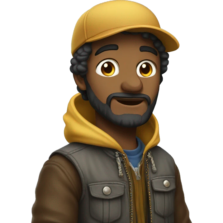 Humano con chaqueta louis vouiton cachucha y barckets emoji