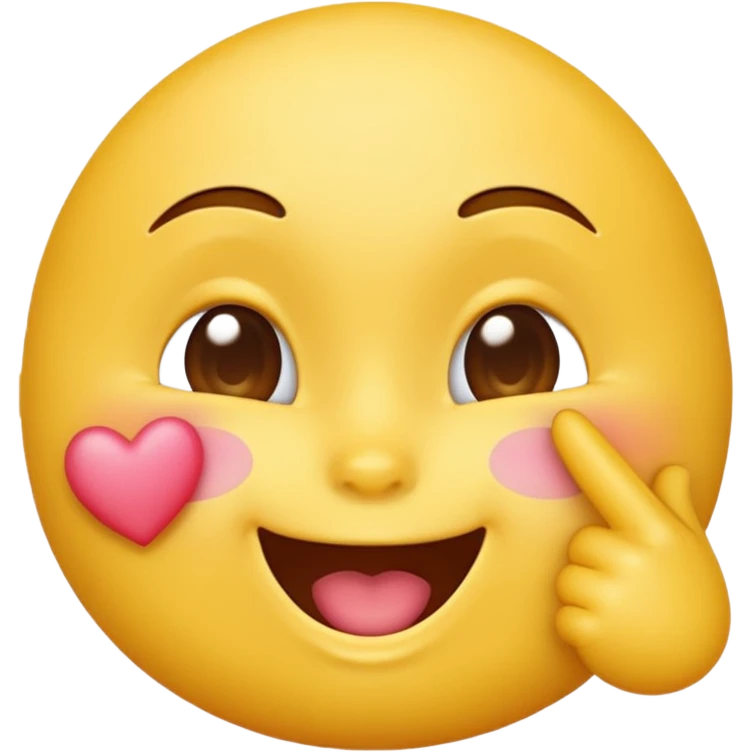 Classic yellow emoji blowing kiss emoji