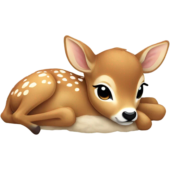 aesthetic baby deer laying down emoji