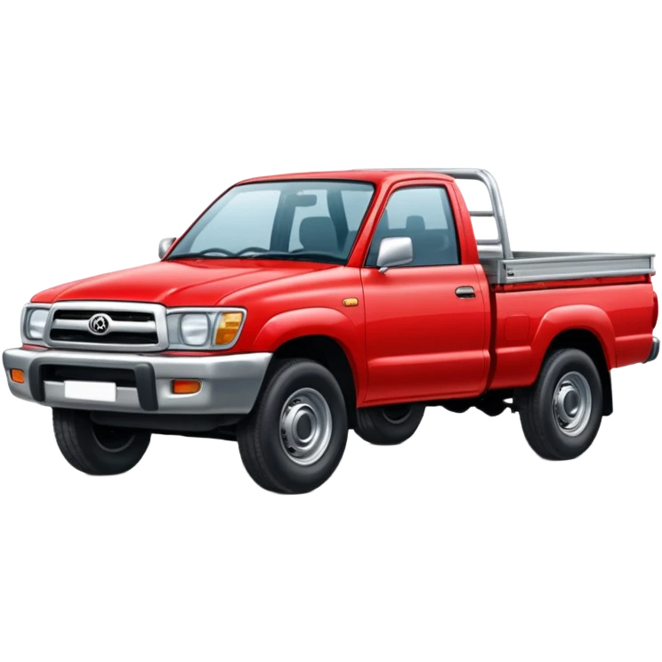 Red 1999 hilux with a full steel tray emoji