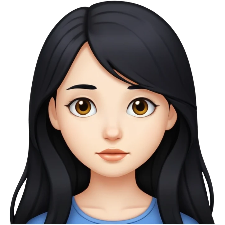 girl with long black hair emoji