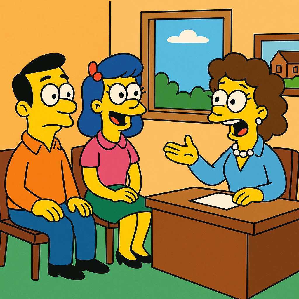 The company held interviews with prospective employees. 3 persons in office. Employee interview emoji