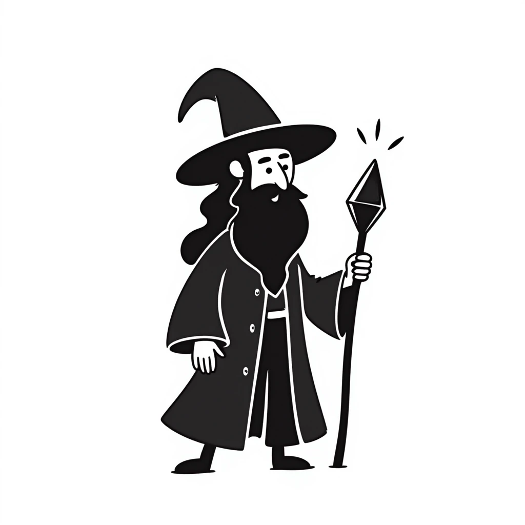 unique wizard hand drawn doodle emoji